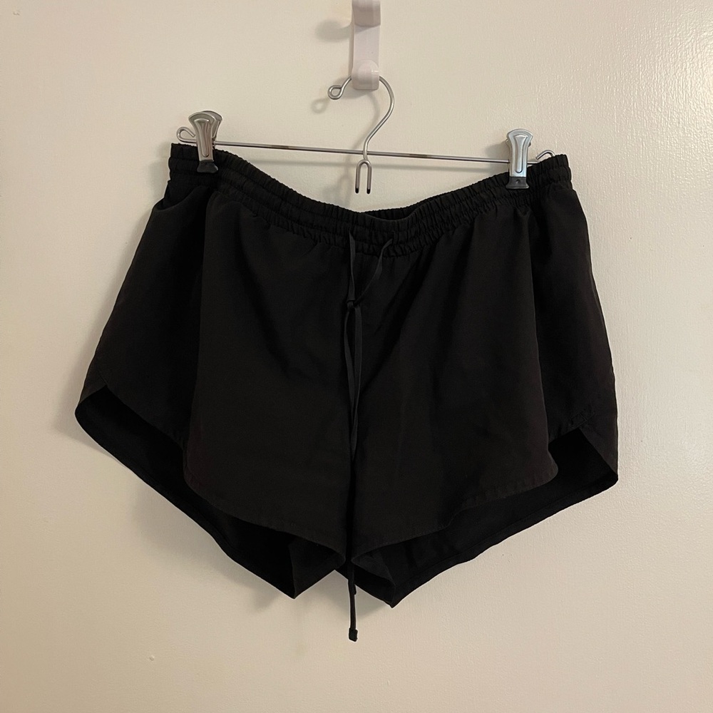 Black Running Drawstring Shorts